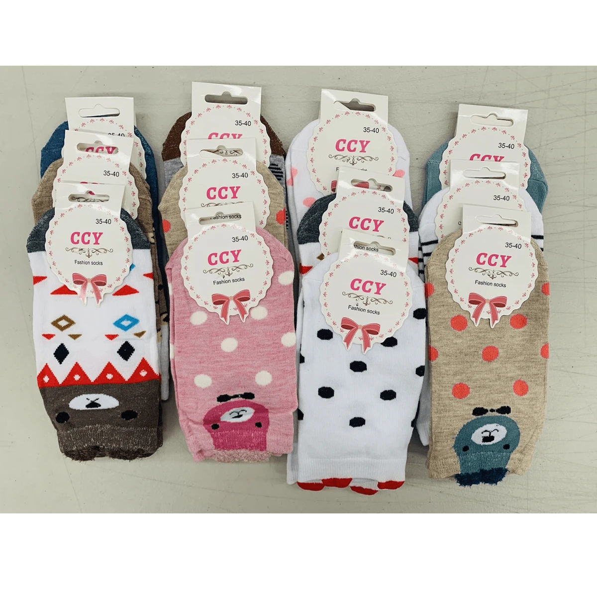 12 Pares Calcetines Dama Unitalla - Multicolor - Ver 1