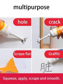 2/3pcs Wall Repair Paste White Putty Paste Water And Moisture Resistant Wall Crack Repair Paste Repair Paint - Multicolor - View 3