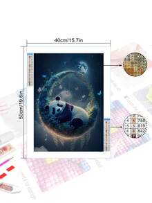 1入組可愛的熊動物全鑽鑽石畫 - 藍色 - 查看 3