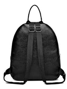 Backpack Female Korean Version Of The New Small Backpack Bag With Women Soft Leather Large Capacity Fashion Backpack - Black - View 3