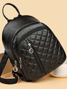 Backpack Female Korean Version Of The New Small Backpack Bag With Women Soft Leather Large Capacity Fashion Backpack - Black - View 1