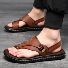 Sandalias Versátiles De Doble Propósito De Moda Planas De Moda Informal Para Uso Externo De Verano Para Hombre