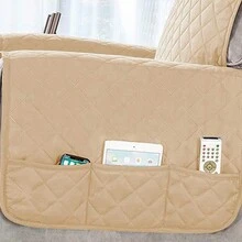 針織純色單人沙發套多功能四季適合寵物加厚 - 淺灰色 - 查看 3