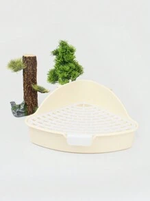 1pc Rabbit Toilets, Guinea Pig Toilet, Small Pet Toilet Triangle Potty Training Corner Litter Bedpan - Multicolor - View 2