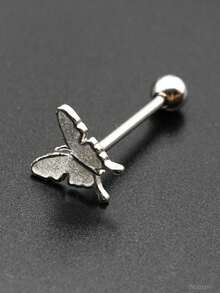 1入獨特流行的蝴蝶舌頭穿刺棒,帶有彩色和翼狀吊墜,不鏽鋼舌頭穿刺珠寶,適用於歐美風格的身體穿刺 - 蝴蝶舌釘 - 查看 7