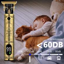 1入組充電式古銅色蒸氣朋克造型電動修剪器,專業理髮工具套件,t刀花紋修剪器電動剃刀,無線修剪器鬍鬚剃刀理髮器,男士禮物 - 銅色 - 查看 9