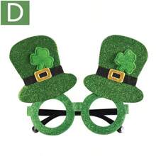 1入聖帕特里克節眼鏡套裝,無紡織帽子,塑料綠色洋蔥眼鏡和三葉草眼鏡 - 綠色 - 查看 11