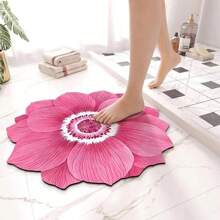 Pink Floral Floor Mat - Pink - View 1