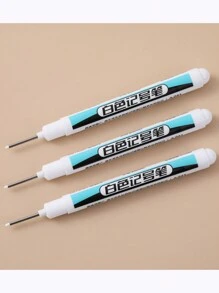 6入組快乾且耐水性白色記号筆,20毫米長嘴1毫米/0.7毫米彩色筆,適用於木材、石頭、塑料、皮革、玻璃、石頭、金屬藝術用品 - 白色 - 查看 4