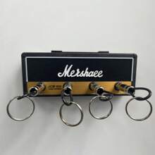 1pc Black Keychain Holder Creative Rack For Hallway Decoration And Guitar Lovers Gift, Best Gift With 4 Guitar Hooks,For Jewelry Making Crocheting Crafts Arts Backpack Decor,Luxury Handbag Accessory,Valentine's Day,Fashion Jewelry Accessories,Couples Birthday & Holiday Gifts,Suitable For Bag Charm Car Keys