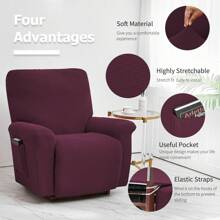 Sofa Covers - Burgundy - View 4