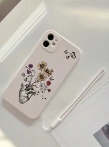 Funda de teléfono con pintura en forma de corazón y cuerda extra, anti-caída y cubierta protectora gruesa, compatible con iPhone, , y otros modelos - Multicolor - Ver 4
