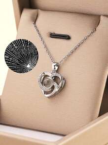 1 Stück Projektions-Halskette "Ich liebe dich in 100 Sprachen" Anhänger Schmuck für Liebhaber, Freundin, Paar, romantische, süße Accessoires, Muttertag, Valentinstag Geschenk (ohne Geschenkbox), Mama, Mutter, Muttertag, Geschenk