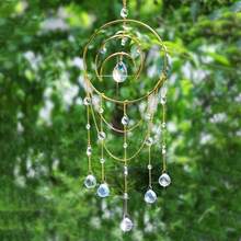 1pc Crystal Ball Prism, Moon Sun Catcher Crystal Rainbow Suncatcher Pendant Window Hanging Pendant Handmade Large Hanging Crystals Ornament For Garden Home Yard Christmas Hanging Decor-C - Apricot - View 7