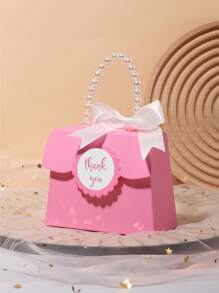 10pcs Sweet Princess Candy Box With Pearl & Ribbon Gift Box For Favor Valentine'S Day Gifts Box Gift For DIY Sweets, Chocolate, Cookie, Decoration Gift Boxes Party Favor Boxes For Wedding Party,Girls' Party, Birthday Party Creative Paper Packaging Boxes - Multicolor - View 2