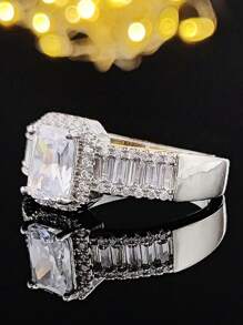 1pc Fashionable Elegant Women'S Ring, Suitable For Shopping And Parties, Gift For Valentine'S Day, Christmas, Thanksgiving R4607b - White - View 9