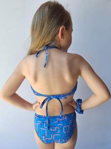 Young Girls Bikini Sets - 藍色 - 查看 3