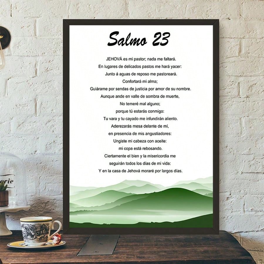 1Pc Canvas Poster Christian Canvas Wall Art Psalm 23 Spanish Verses The 1pc-canvas-poster-christian-canvas-wall-art-psalm-23-spanish-verses-the