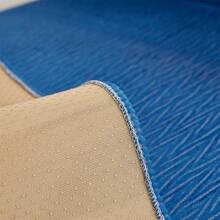 1pc Geometric Pattern Flannel Anti-Slip Sofa Cushion With Armrest And Backrest Covers - Royal Blue - View 9