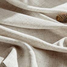 Sheer Curtains For Bedroom - Grommet Top Burlap Linen Textured Light Filtering Privacy Thick Living Room Curtains, Set Of 2 - Beige - View 4