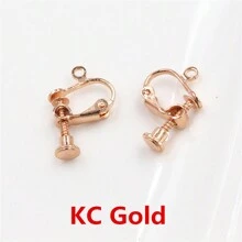 4pcs Brass Screw Ear Clip Earring Settings Rotate Pads Earring Findings Base Blank Bezel For Jewelry Making Findings - 15x13mm - View 5
