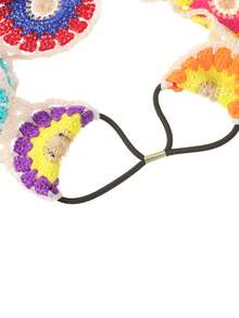 1入組白色編織頭帶,帶圓形設計 - 白色 - 查看 4