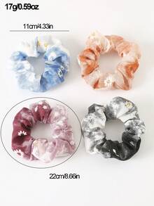 4入組女孩菊花布料發帶,日常裝扮必備 - 彩色 - 查看 6