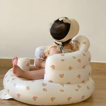 1 Tabouret De Bain Pvc En Forme De Tête D'animal De Bébé, Siège De Style Nordique Adapté À Une Utilisation Quotidienne