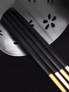 1支304不鏽鋼筷子筒,加厚的廚房收納筒,家庭使用 - 銀色 - 查看 6