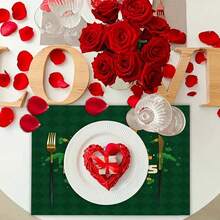 4pcs Heat Resistant Placemats With Traditional Green Hat Pattern On St. Patrick's Day For Table Decoration, Kitchenware - Multicolor - View 4