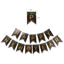 34入組2024年除夕晚會用品,新年快樂裝飾套裝,金屬金色彩紙屑氣球新年快樂橫幅,2024年新年裝飾 - 金色 - 查看 4
