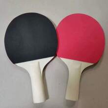 1 Pair Modern Style Red Table Tennis Racket Set With White Handle, Sports Equipment Suitable For Training, Unisex - Red - View 3