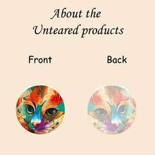 1 Miếng 15cm*15cm/5.9inch*5.9inch Đầy màu sắc dễ thương Mèo Tròn Tính hai mặt Cửa sổ Treo tranh Treo Acrylic Với dây chuyền Trang trí Vật rủ xuống Trong nhà/Ngoài trời Bữa tiệc ngày lễ Trang trí Vật trang trí - 6989 - Xem 6