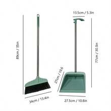 可摺疊居家清掃掃帚2入組 - 黃色 - 查看 2