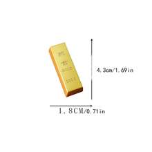 1入實心黃銅合金金條造型金屬桌面裝飾紙負重減壓玩具 - 金色 - 查看 5