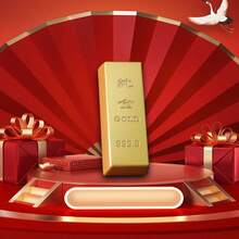 1入實心黃銅合金金條造型金屬桌面裝飾紙負重減壓玩具 - 金色 - 查看 1