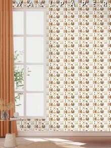 9pcs/Set Patterned Tile Stickers, Pvc Glossy Wall Decor Decals Without Glue Residue, Perfect For Kitchen And Bathroom Backsplash, Waterproof Peel And Stick Wallpaper Mural Wall Sticker, Removable Diy Home Decoration - Multicolor - View 3