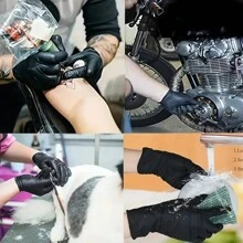 20pcs Disposable Nitrile Gloves, Durable Household Cleaning Gloves, Waterproof, Anti-Static, Suitable For Labor Protective Gloves, Gardening, Cleaning, Car Repair, Tattoo, Hair Dye, Cleaning Supplies, Home Appliances