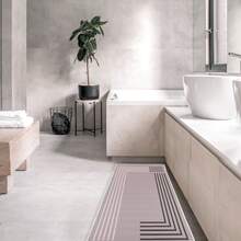 Runner Rugs Non-Skid Washable - Absorbent Kitchen Kitchen Rugs Rubber Backed Ergonomic Comfort Home For Kitchen Floor Non-Slip, Gray - Grey - View 6