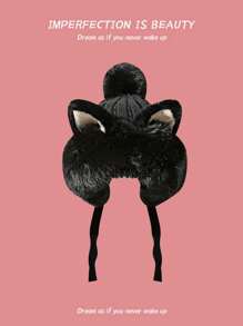 1入 獐狐耳毛絨帽女,耳瓣& 厚實針織冬季無邊帽,保暖 - 彩色 - 查看 13