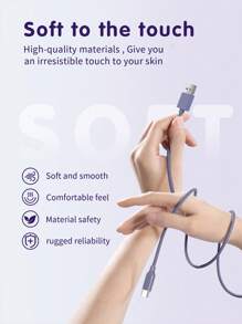 6英尺/2米usb Type C充電線,多色type C充電線,支援快速充電,適用於三星s23 S22 Note 20 Ultra Ipad Pro Air Mini Book Air - 紫色 - 查看 2