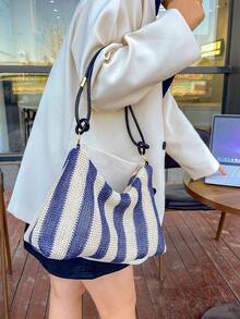 潮流水钻包新款时尚满钻闪亮单肩包百搭西式精致斜挎包 1 件 - 藍色 - 查看 6