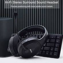 HIYIP Pro Quality Level Wired Light Weight Headphone For Gaming, PC, And Etc - Black - View 4