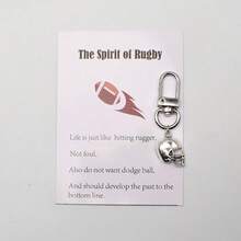 1pc Football Themed Keychain For Diy Travel Bag, Backpack, Phone Pendant, Sports Meeting Souvenir Gift, Accessory - Keychain - View 8