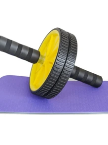 Roda de Exercício Abdominal Para Treinos Rolo ABWHEEL Fitness Musculação - Multicolorido - Visão 5