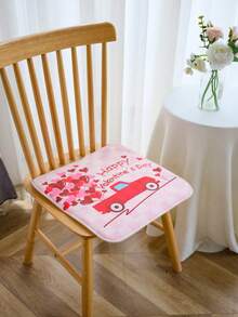 1入情人節椅墊,粉色心形愛心慶祝裝飾,帶防滑底的方形坐墊,適用於派對廚房餐廳家居裝飾,柔軟舒適,全季節通用家庭椅墊,家居用品 - 愛心汽車 - 查看 5