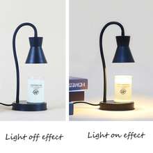 Candle Warmer Lamps,360°Adjustable Gooseneck Jar Candle Warmers Lantern,Dimmable And Timer Candle Lamp Candle Holder(Metal-Black) - 黑色 - 查看 4