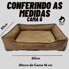 Cama Caminha Luxo Cachorro Gato De Suede Com Fundo Impermeável Anti Friagem 60 X 50cm