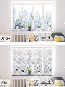Window Privacy Film, 3D Decorative Stained Glass Window Film, Static Cling Door Window Covering Removable Window Sticker Window Vinyl, Sun Blocking Glue Free, Crystal Icicles - White - View 9
