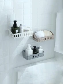 1pc Easy-Install Toilet Storage Rack - Convenient Bathroom Organizer With No-Drill Needed - Pink - View 4